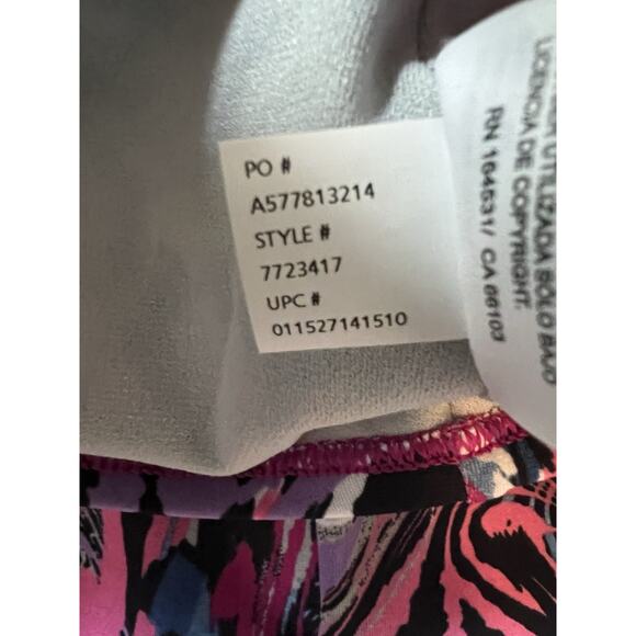 Speedo Women's 10 Swimsuit One Piece Moderate Cut Festival Fuchsia Animal Swirl - Picture 12 of 14